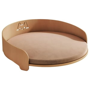 Cama Para Mascotas Madera Colchón 53X53Cm Aveo By Lubabycas