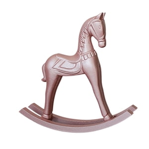 Magideal - Estatua De Caballo Mecedora De Madera, Adorno Decorativo Para Mesa, Figura De Caballo Mecedora Única Y Creativa, Decoración De Boda Para Bar Y Oficina Rosa