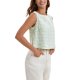 thumbnail image 4 of ATHLECHIC Mujeres Verano Tops Cortos de Tirantes Cuadros Top Botón Espalda Casual Blusas Sin Mangas Camisas S Verde, 4 of 5