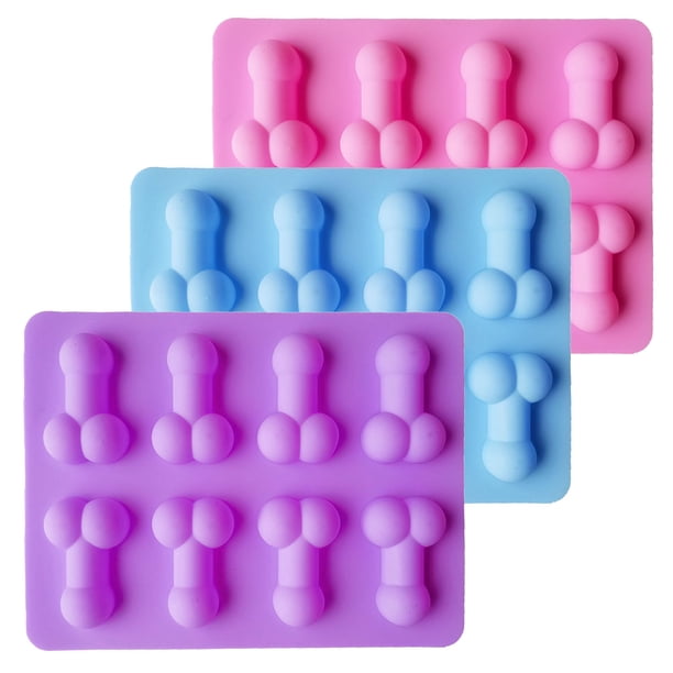 1pc/3pcs Silicone Molds, Mini Chocolate Baking Molds, Novelty Ice Cube Molds, Ice Soap Silicone Molds For Chocolate, Candy, Jelly, Cookies, Ice Cubes, Suitable For Farewell Party Bachelor Party Gnome