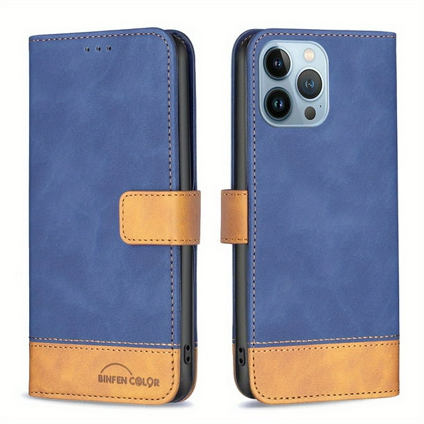 Premium Leather Phone Case With Magnetic Buckle & Card Slot Stand For iPhone 14 Pro Max, 14 Plus, 13 Pro Max, 11 Pro Max, 12 Pro Max, 7, 8, SE 2020, 2022