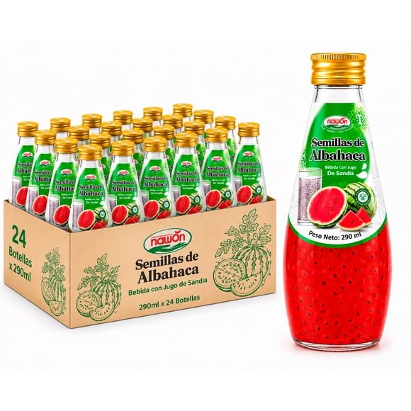 Jugo de Sandía con Semilla de Albahaca x24