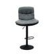 thumbnail image 1 of Silla de Bar Ajustable base negra y tela Estilo Nórdico gris oscuro, 1 of 6