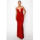 thumbnail image 1 of Vestido Largo Ajustado De Tubo Sin Tirantes Muy Elástico Y Con Purpurina Rojo (para Mujer), 1 of 2