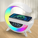 thumbnail image 2 of Lampara reloj parlante inteligente bluetooth cargador r #1, 2 of 3