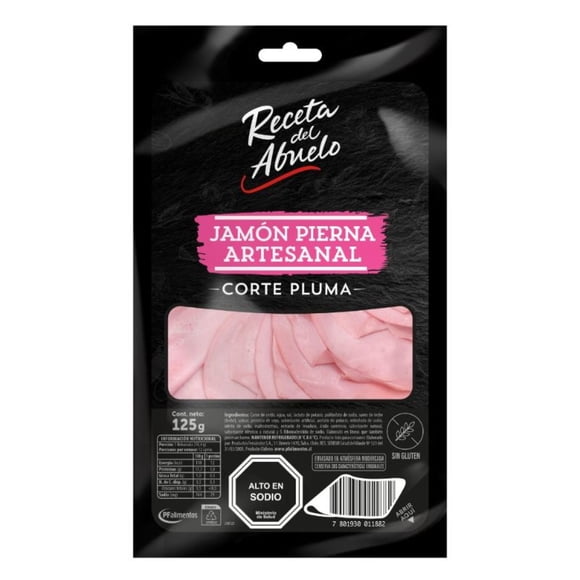 Jamón Pierna Artesanal Corte Pluma, 125 g