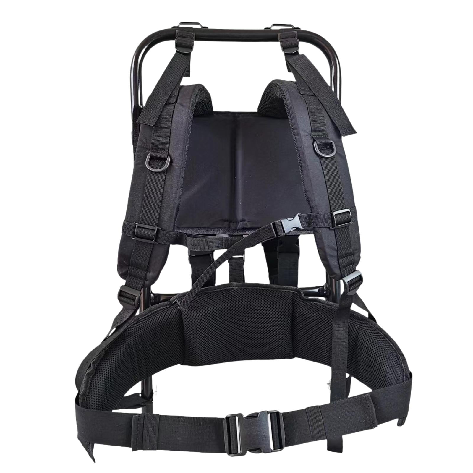 Ioensy - Mochila Con Estructura De Mochila De Transporte Pesado De 60 Kg Para Equipos De Actividades Al Aire Libre Negro