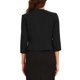 thumbnail image 3 of INSPIRE CHIC Blazer Elegante Recortado para Mujer, Conjunto de Maestra para Regreso a Clases, Frente Abierto, Sin Cuello, Manga 3/4, Traje de Negocios Peplum S Negro, 3 of 6
