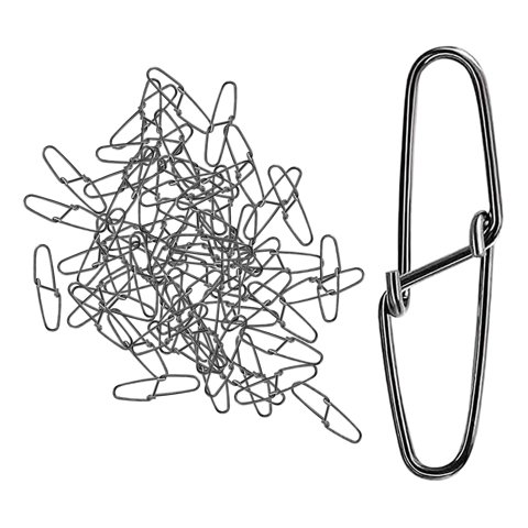 Ioensy - 100X Broches De Pesca Equipo De Pesca Aparejos De Pesca Broches De Bloqueo Ligeros Modelo Giratorio 4