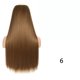 thumbnail image 1 of Xiao Hua Peluca de cabello liso con clip - 23.6 pulgadas, color caqui oscuro, 3 piezas desmontables, cabello liso extra largo que se puede usar para aumentar el largo y cambiar de peinado., 1 of 3