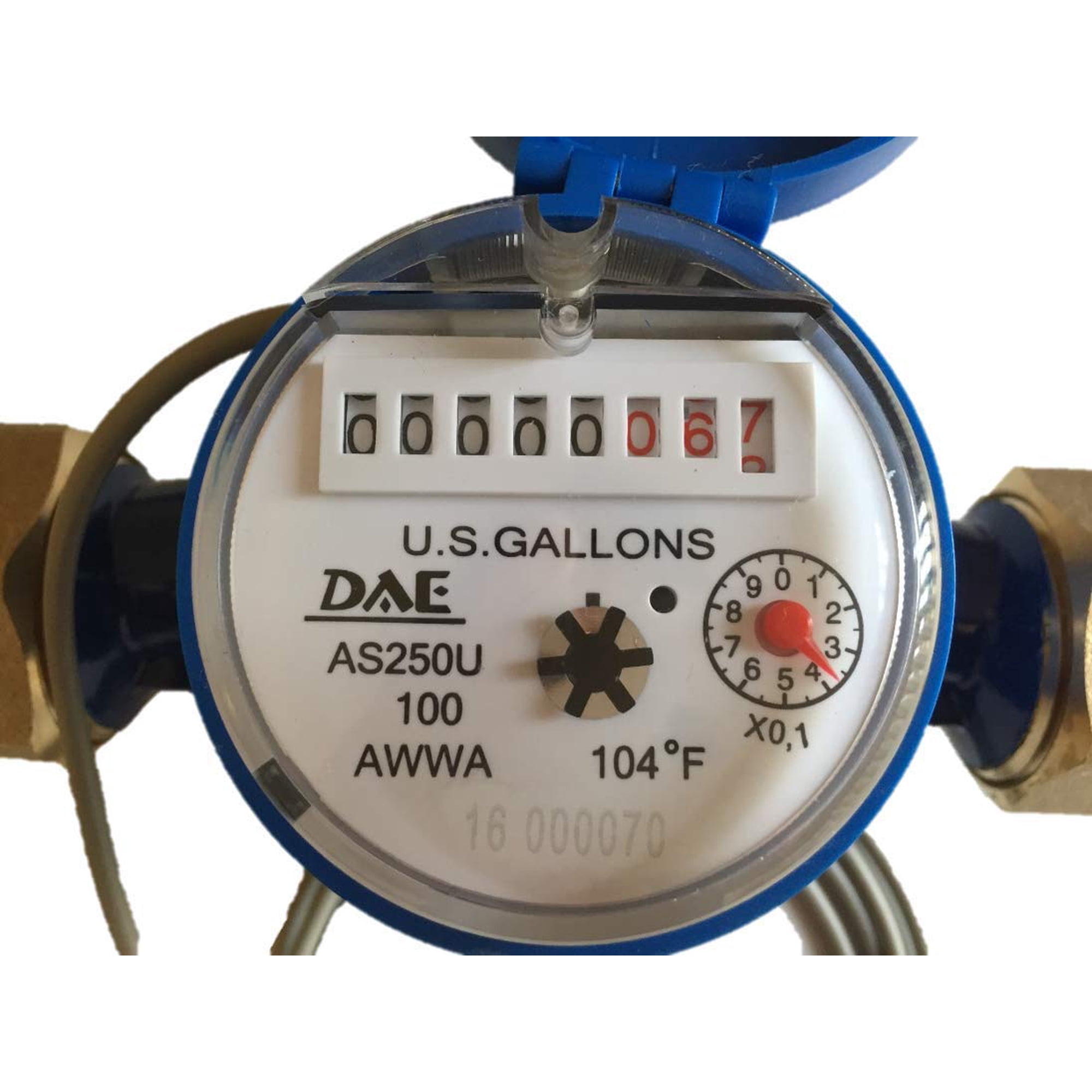 Medidor De Agua Dae As250u-100p 1 Con Salida De Pulsos, 10l/pulso