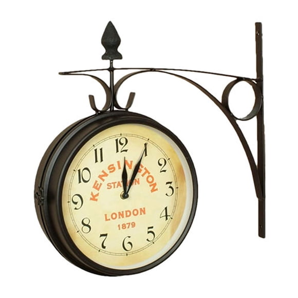 Reloj nostálgico Kensington Station de doble cara, grande