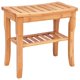 thumbnail image 1 of Banco de ducha Giantex Bamboo con estante de almacenamiento para interiores y exteriores, 1 of 9