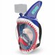 thumbnail image 1 of Máscara de snorkel NEBIBO tiburón (azul, SM) de cara completa, 1 of 8