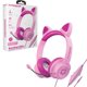 thumbnail image 1 of Auriculares HyperGear Kombat Kitty Rosa con Micrófono Cableado, 1 of 7