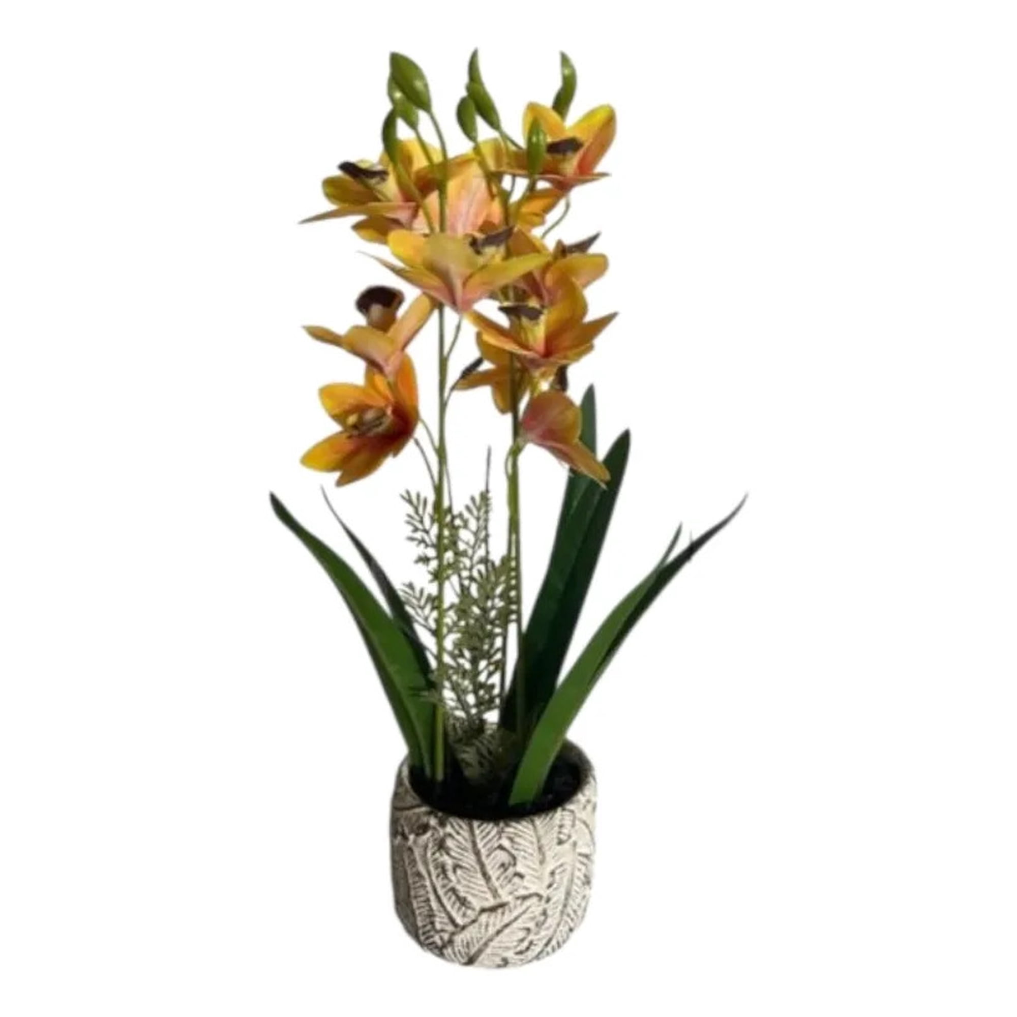 Genérico - Planta Decorativa Artificial Orquídeas Exóticas Relieve Jhn