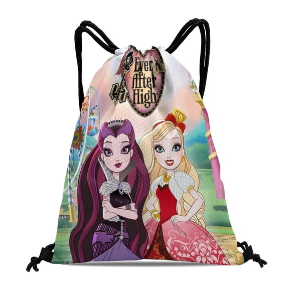 Ever After High Mochila de Cuerdas para Deportes y Gimnasio, Bolsa de Cuerdas Resistente al Agua, Bolsa Cinch, 30×40cm