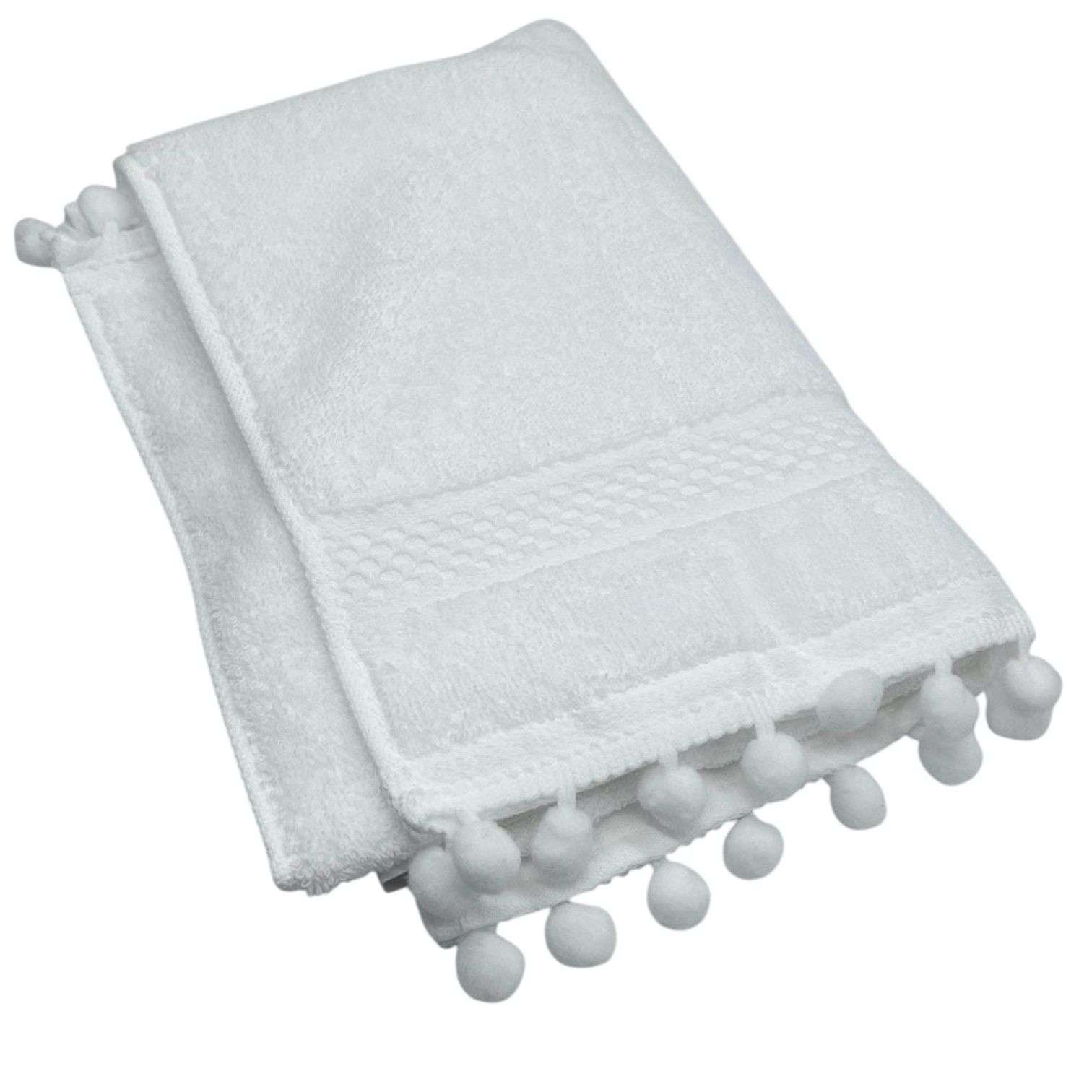 Oem - Toalla De Baño Algodon Pompon Toalla Fina Elegante 70x137cm 2