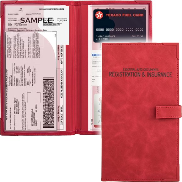 Portadocumentos imprescindibles para el coche PlusXpres, color rojo