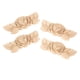 thumbnail image 5 of 4 Piezas Tallado Calcomanías Onlay Rose Madera Tallada Apliques 3.54x1.38x0.31 Pulgadas, 5 of 5
