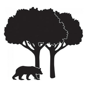 Rienda Libre Graphics - Decomural Bear Trees Scene Ws-44220