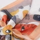 thumbnail image 3 of Pañuelo tipo seda 70x70 estampado familia de gatitos casual naranja Talla Única, 3 of 4