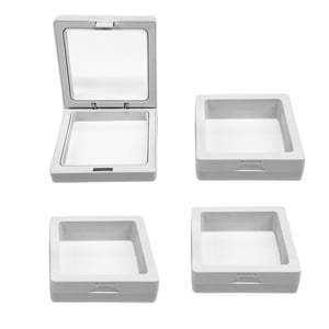 Bothyi - 4X Vitrina Flotante Caja De Almacenamiento De Joyería Para Broche Medalla Especímenes Chip