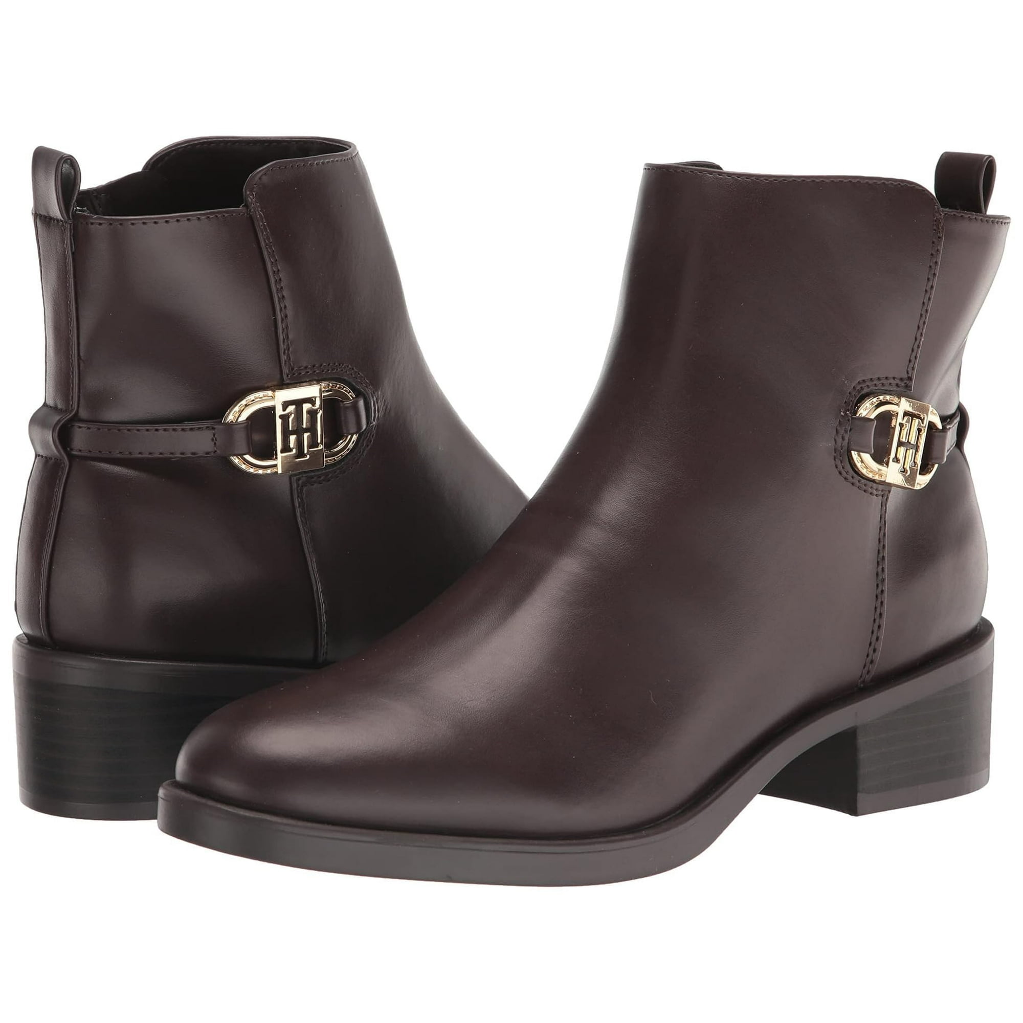 Bota Tommy Hilfiger Imiera Para Mujer, Color Marrón, Talla 35