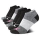 thumbnail image 1 of Calcetines No Show Calvin Klein para mujer, paquete de 6, logotipo gris/negro, 1 of 7