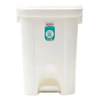 Basurero 36 Lts Rectangular San Remo Con Tapa Y Pedal - Blanco