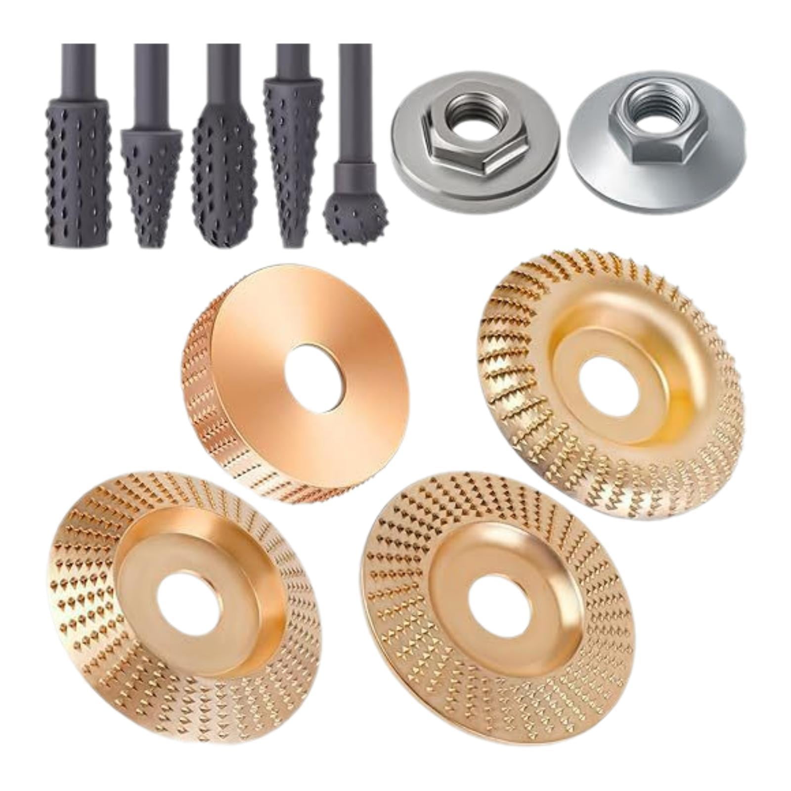 Magideal - Juego De 11 Discos De Tallado De Madera Para Amolar Ángulos Y Escofinas Rotativas, Herramientas De Disco Abrasivo Para Dar Forma A La Madera.
