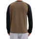 thumbnail image 3 of Camiseta de Hombre de Manga Larga con Bloques de Color Casual Raglán 2XL Marrón Negro, 3 of 6