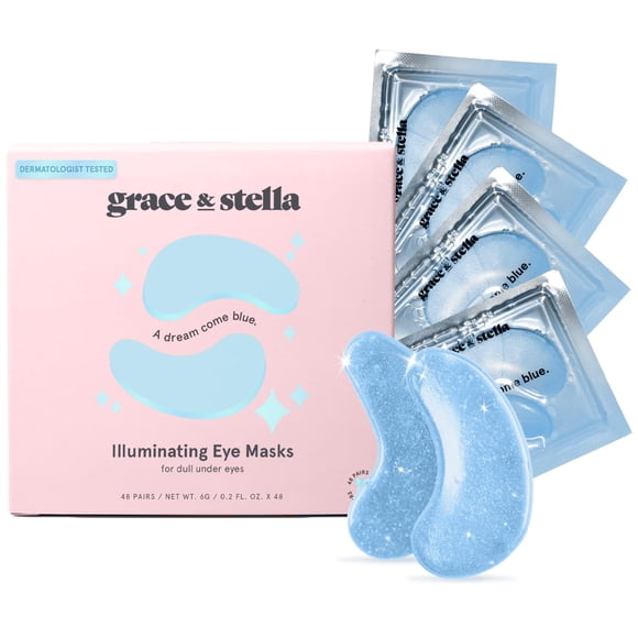 Mascarilla para debajo de los ojos Grace & Stella Reduce las ojeras, 48 pares
