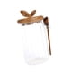 thumbnail image 4 of Jarra De Vidrio Con Tapa De Madera Y Cuchara De Frasco Transparente Para La Despensa De Azúcar Del Baño 800ml, 4 of 5