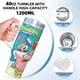 thumbnail image 5 of Bob Esponja Vaso aislado de acero inoxidable con asa, diseño temático, regalo para familia, amigos y fans; incluye pajita y encaja en el portavasos estándar, 40 oz, 5 of 6