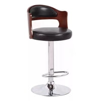Bj Hogar - Silla Piso Bar Altura Regulable Taburete Con Respaldo Bj002