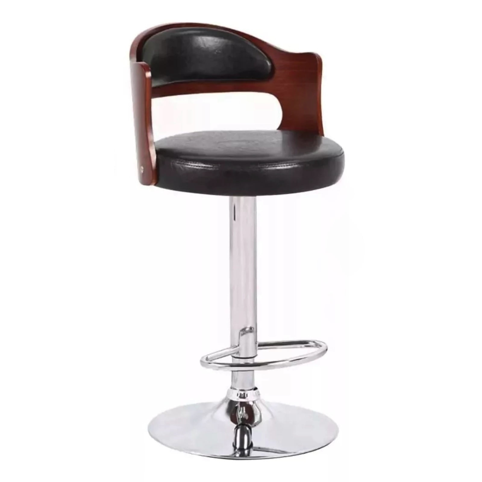 Bj Hogar - Silla Piso Bar Altura Regulable Taburete Con Respaldo Bj002