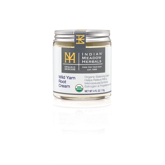 Crema Indian Meadow Herbals con raíz de ñame silvestre, 120 ml, para el síndrome premenstrual para la menopausia