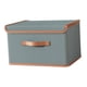 thumbnail image 4 of Contenedor De Almacenamiento Con Tapa, Organizador De Almacenamiento Plegable Para Edredones, Almohadas, Gabinete Gris, 37x27x26cm, 4 of 5