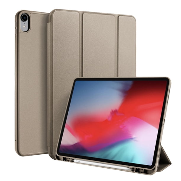 Funda inteligente magnética para iPad Pro de 12,9" (3.ª generación), compatible con la carga del Apple Pencil, con soporte triple, fijación magnética y cubierta de goma con función de