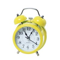 Magideal - Despertador, Alarma Fuerte, Decoración Sencilla, Reloj Analógico Retro, Luz De Fondo Para Mesa, Niños, Adolescentes, Adultos, Personas Que Duermen Pro Amarillo