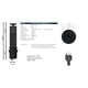 thumbnail image 4 of Torre Enchufe Negro 80mm Chileno 3 Orificios (1 USB-A + 2 USB-C), 4 of 6
