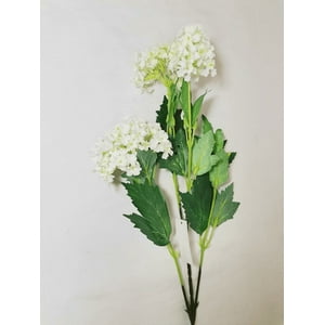 Corel - Flor Decorativa Rama Bola De Nieve Blanca 81Cm