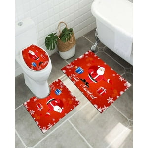 Casamio - Juego De Alfombra De Baño De Navidad 3 Piezas