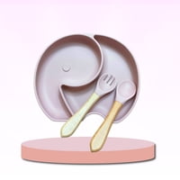 Kokoa World - Set Alimentación Elefante Silicona Rosa Pastel