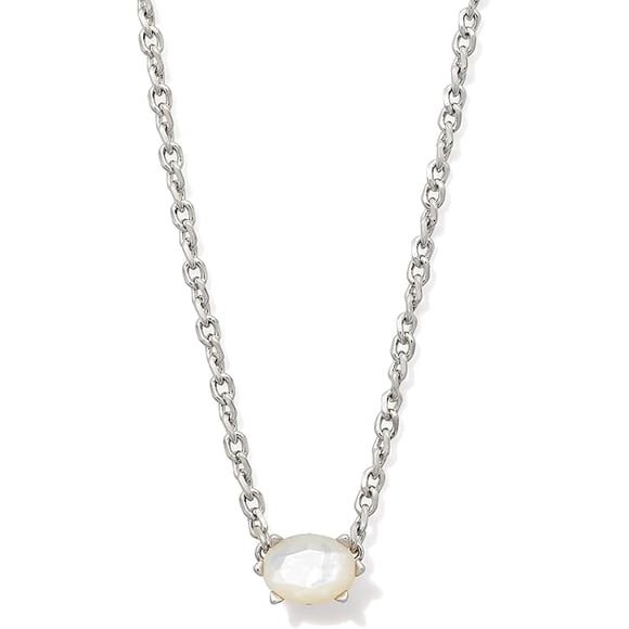 Collar Kendra Scott Cailin Silver In Ivory Mother-Of-Pearl