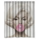 thumbnail image 1 of Cortina de ducha con diseño de burbujas de Marilyn Monroe, juego de cortinas de baño con ganchos, tamaño 60 x 72 pulgadas, 1 of 3