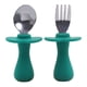 thumbnail image 1 of Juego de cuchara y tenedor para niños pequeños, cuchara para bebés, vajilla de autoalimentación para niños pequeños, tenedor y cuchara de acero inoxidable, 1 of 5