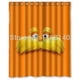 thumbnail image 1 of Cortina de ducha Lorax con diseño de bigote largo y naranja, con ganchos, tamaño 60 x 72 pulgadas, 1 of 3