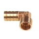 thumbnail image 3 of Codo Macho De Latón De 90 Grados, Manguera De Púas, Tubo De Cola, Accesorio De Gas De 12,7mm BSP A 16mm, 3 of 3